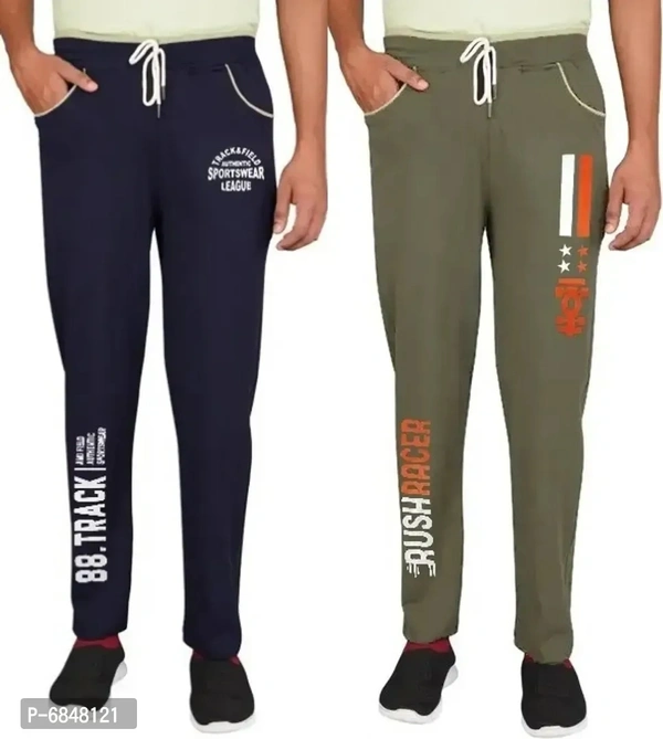 Men Cotton Blend Streachable Trackpant Combo Pack Of 2 - 28