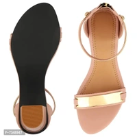 Stylish Peach Synthetic Solid Heels For Women - 39