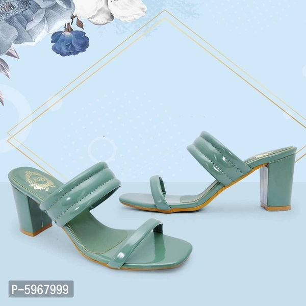Trendy Patent Leather Heels for Women - 40