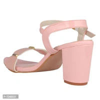 Stylish Pink Synthetic Solid Heels For Women - 38
