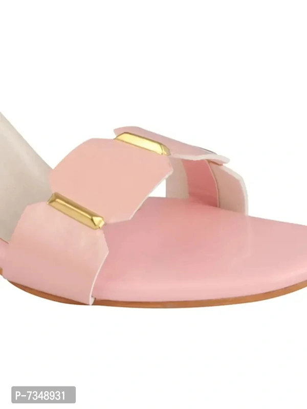 Stylish Pink Synthetic Solid Heels For Women - 39