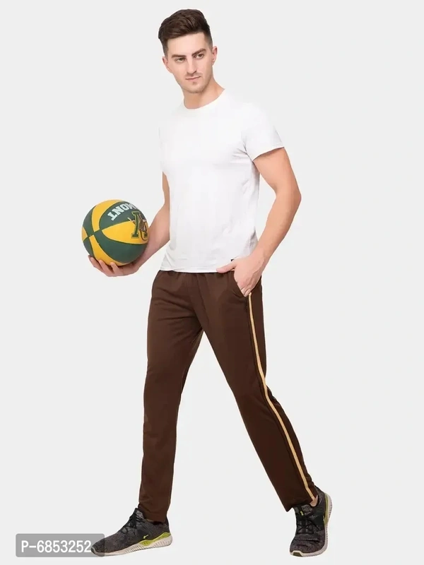 Stylish Trendy Polyester Blend Solid Trackpants For Men Pack Of 2 - M
