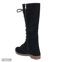 perfect step Women's | Ladies | Females | Girls Comfortable, Fashionable, Synthetic Velvet, Shoes College Wear | Casual Boots (Black) - 7 - 9