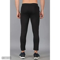 MGrandbear Men's Stretchable Solid Regular Fit Track Pant for Men Pack of 2 (36, Black-Brown) - 32