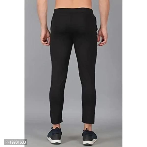 MGrandbear Men's Stretchable Solid Regular Fit Track Pant for Men Pack of 2 (28, Black-Dark Grey) - 30