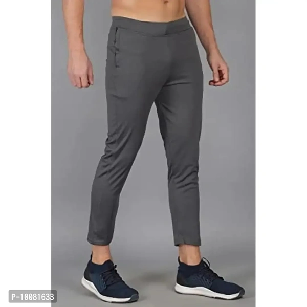 MGrandbear Men's Stretchable Solid Regular Fit Track Pant for Men Pack of 2 (28, Black-Dark Grey) - 30