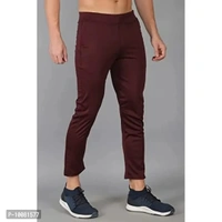 MGrandbear Men's Stretchable Solid Regular Fit Track Pant for Men Pack of 2 (32, Dark Grey-Brwon) - 32