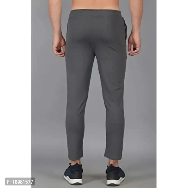 MGrandbear Men's Stretchable Solid Regular Fit Track Pant for Men Pack of 2 (32, Dark Grey-Brwon) - 32