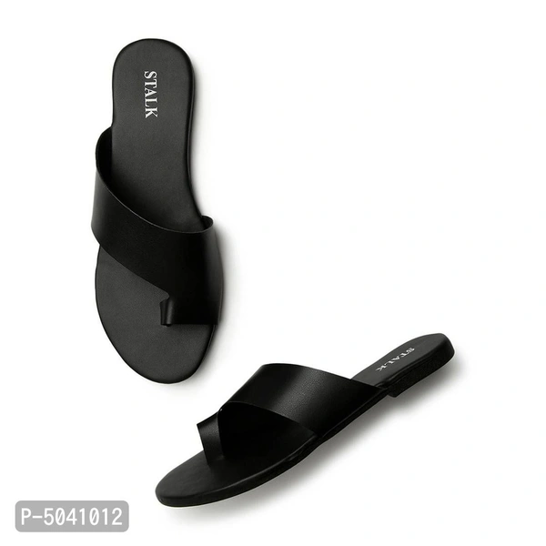 Women Stylish Black Bae Flats - 39