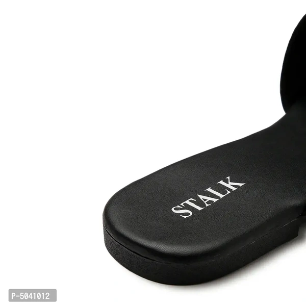 Women Stylish Black Bae Flats - 39