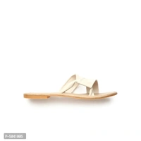 Women Stylish Beige Open-Toe Flat Sliders - 36