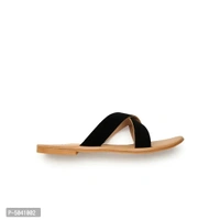 Women Stylish Black Swan Flats - 40