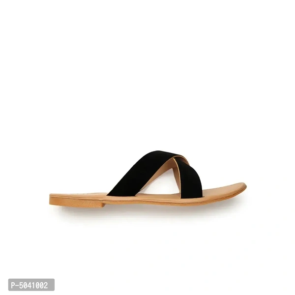 Women Stylish Black Swan Flats - 40