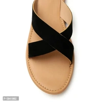 Women Stylish Black Swan Flats - 40