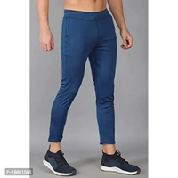 MGrandbear Men's Stretchable Solid Regular Fit Track Pant for Men Pack of 2 (32, Black-Blue) - 34