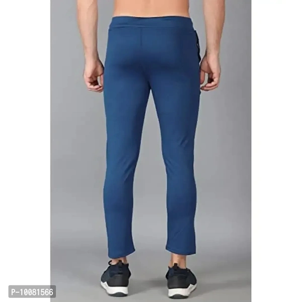 MGrandbear Men's Stretchable Solid Regular Fit Track Pant for Men Pack of 2 (32, Black-Blue) - 34