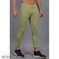 MGrandbear Men's Stretchable Solid Regular Fit Track Pant for Men Pack of 2 (36, Dark Grey-Light Green) - 30
