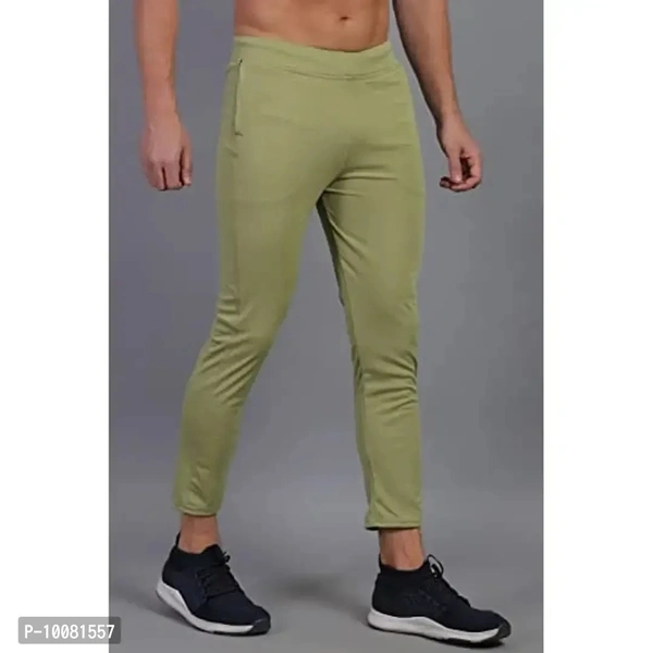 MGrandbear Men's Stretchable Solid Regular Fit Track Pant for Men Pack of 2 (36, Dark Grey-Light Green) - 30