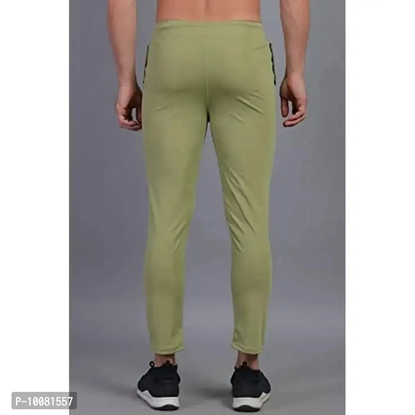 MGrandbear Men's Stretchable Solid Regular Fit Track Pant for Men Pack of 2 (36, Dark Grey-Light Green) - 30