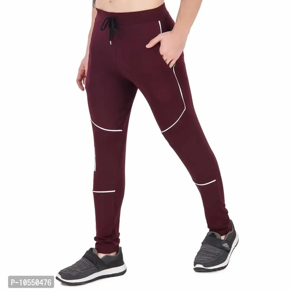 Stylish Cotton Lycra Streachable Regular Track Pants For Men - 34