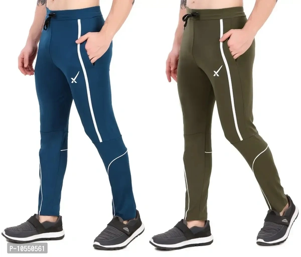 Stylish Cotton Lycra Streachable Regular Track Pants For Men - 28