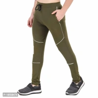Stylish Cotton Lycra Streachable Regular Track Pants For Men - 30