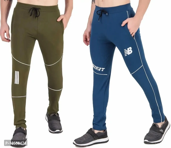 Stylish Cotton Lycra Streachable Regular Track Pants For Men - 36