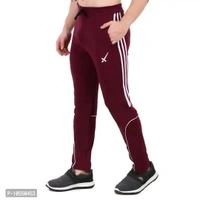 Stylish Cotton Lycra Streachable Regular Track Pants For Men - 30
