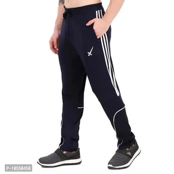 Stylish Cotton Lycra Streachable Regular Track Pants For Men - 34