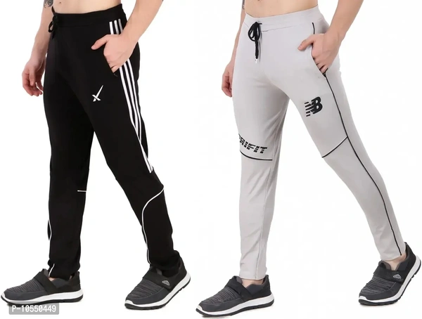 Stylish Cotton Lycra Streachable Regular Track Pants For Men - 30