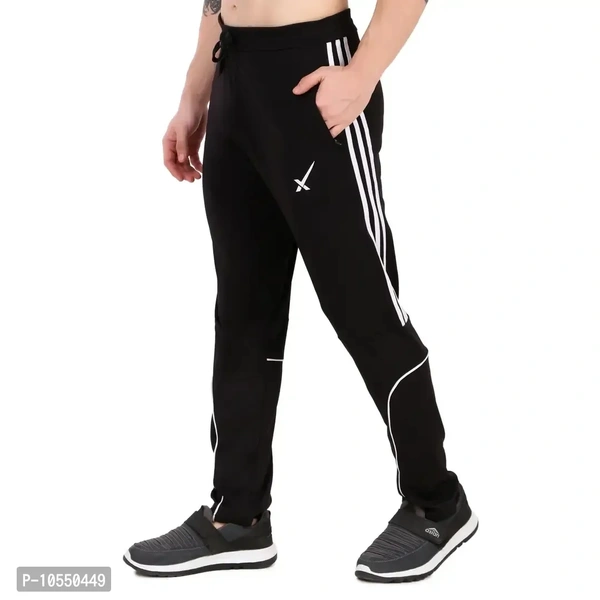 Stylish Cotton Lycra Streachable Regular Track Pants For Men - 30