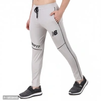 Stylish Cotton Lycra Streachable Regular Track Pants For Men - 34