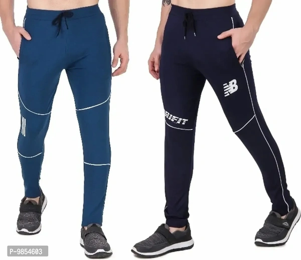 Stylish Drifit Cotton Lycra Blend Full Streachable Regular Track Pants For Men - 34
