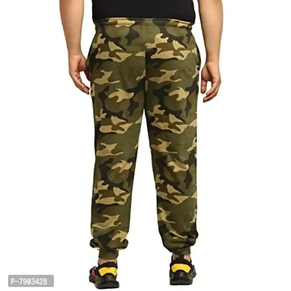 RodZen Men's Cotton Plus Size Regular Fit Camouflage Trackpants(PRZT1SEVENCAMOGREEN-3XL_Green_XXX-Large) - 3XL