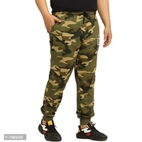 RodZen Men's Cotton Plus Size Regular Fit Camouflage Trackpants(PRZT1SEVENCAMOGREEN-3XL_Green_XXX-Large) - 3XL