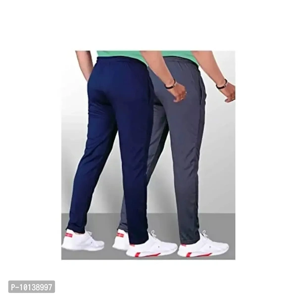 MALAKAR Men's Lycra Track Pants with Pockets – Pack of 2  - L