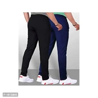 Malakar Men's Track Pants/Joggers (Pack of 2) | Lycra Blend Lowers with 2 Side Pockets - S