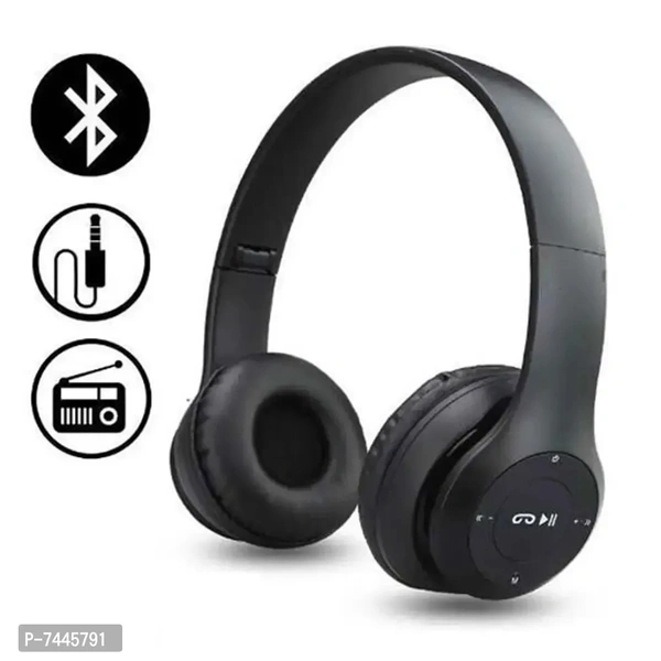 P47 Wireless Headphones Built with high-performance Headphone Support TF card playback, FM, Bluetooth playback, making/answering calls, and music/volume control