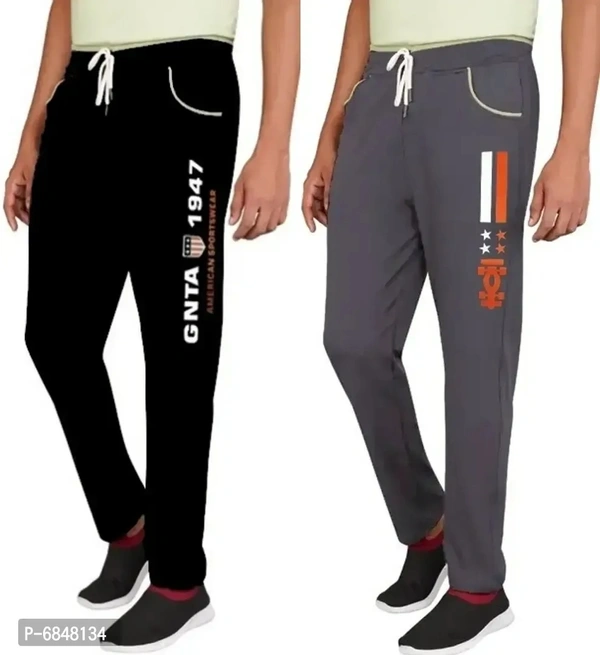 Men Cotton Blend Streachable Trackpant Combo Pack Of 2 - 34