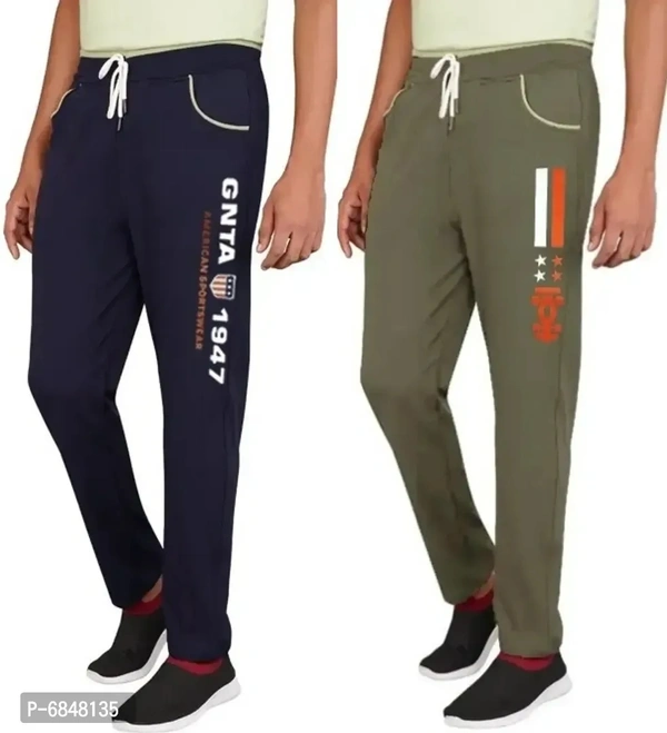 Men Cotton Blend Streachable Trackpant Combo Pack Of 2 - 28