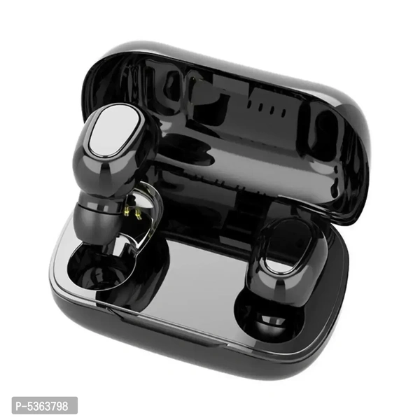 L21 Wireless Earphones Bluetooth 5.0 Headphones Mini Stereo Earbuds Sport Headset Bass Sound Built-in Microphone (Black)