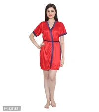 Women's Satin Nightwear Babydoll Dress Pack of 2 - S