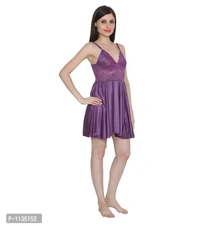 Women's Satin Nightwear Babydoll Dress Pack of 2 - M