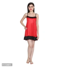 Women's Satin Nightwear Babydoll Dress Pack of 2 - M