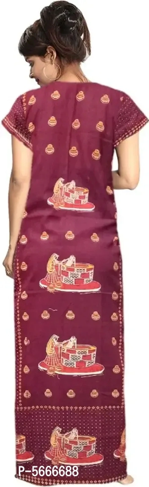 Women's Cotton Printed Nightdress (Pack Of 2) - XL
