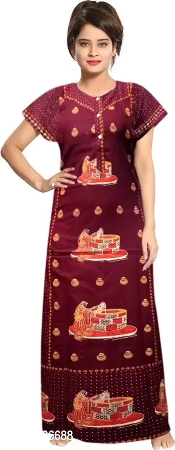 Women's Cotton Printed Nightdress (Pack Of 2) - 2XL