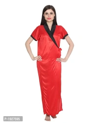 Pack Of 2 Multicoloured Satin Robe Gown