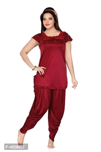 Multicoloured Satin Lounge Set