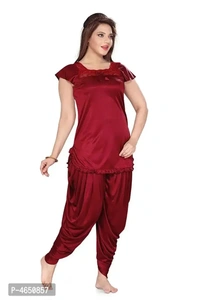 Multicoloured Satin Lounge Set