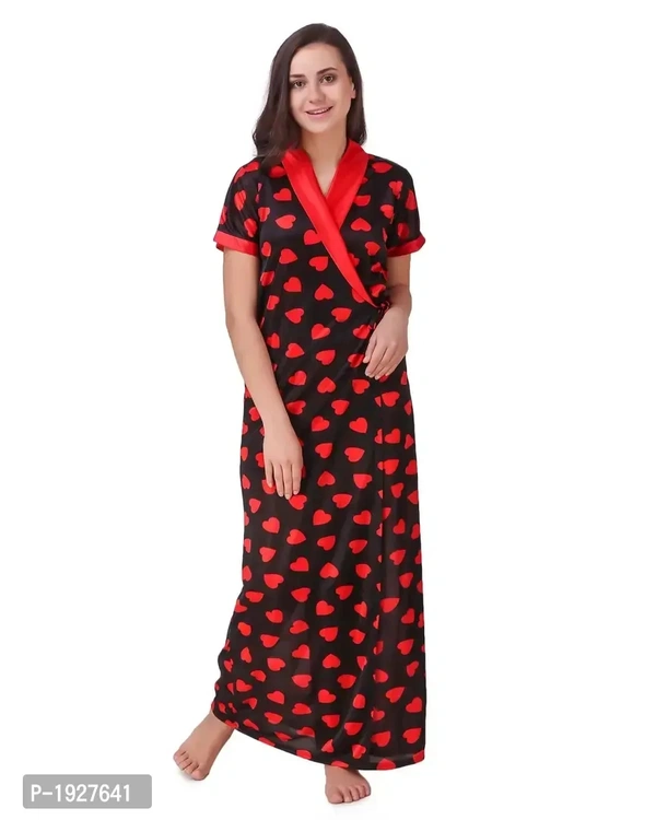 Pack Of 2 Multicoloured Satin Robe Gown